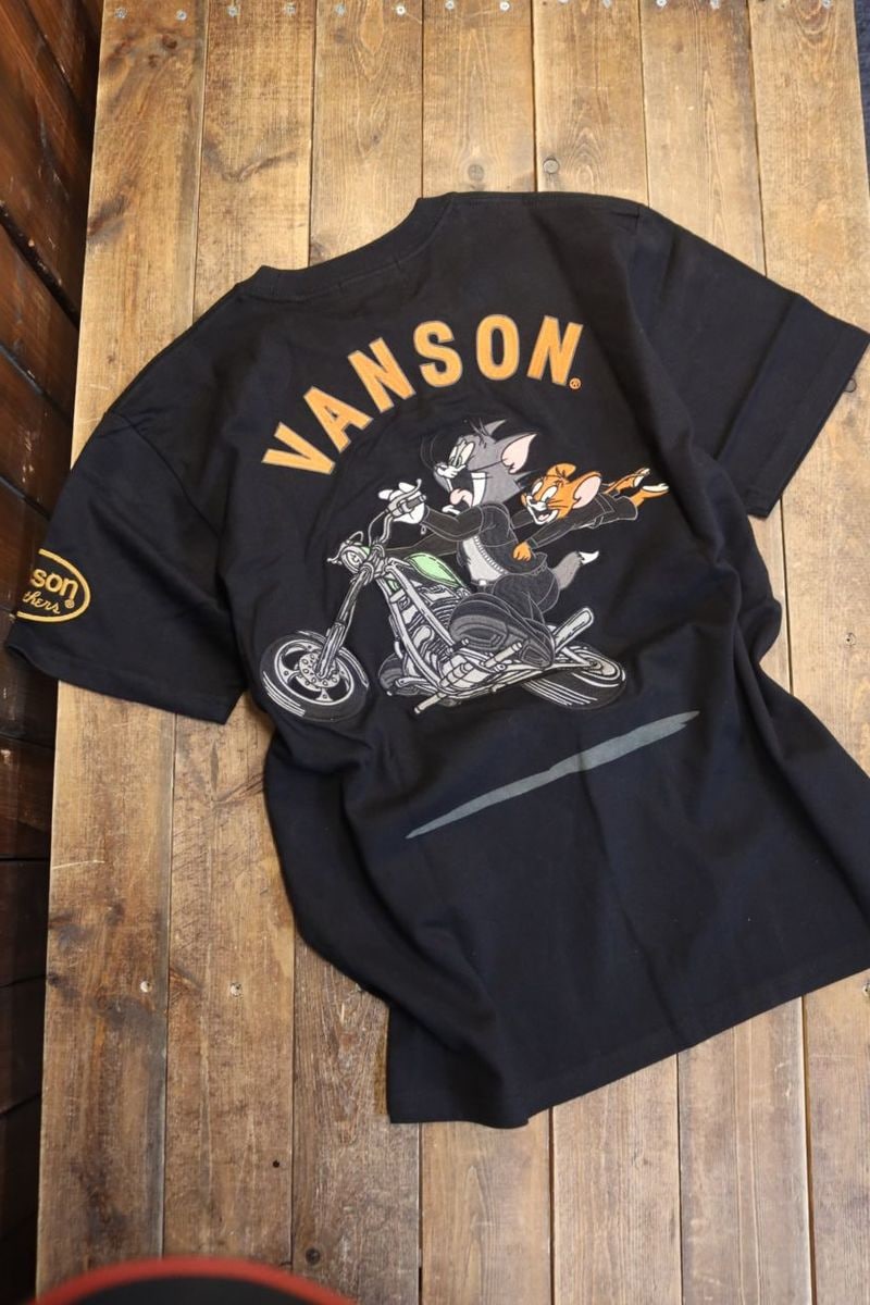 VANSON��Tom and Jerry���ȥ�ȥ����꡼����ܡ���TJV-2511��ŷ��ȾµTee���Х����ɽ����֥�å�
