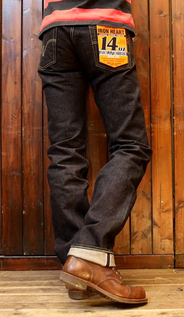 IRON HEART アイアンハート 634S-14 14ozセルビッチデニム ストレート