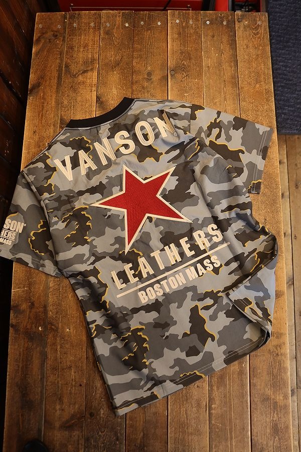 極美品 VANSON バンソン ボンディングスタジャン カモフラ柄 