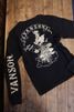 VANSON×Tom and Jerry　　トムとジェリー　TJV-2525 サーマルロンTee　バイク　ブラック