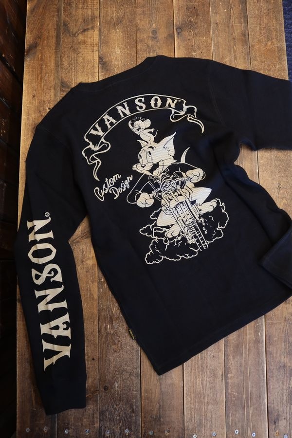 VANSON×Tom and Jerry トムとジェリー TJV-2525 サーマルロンTee