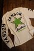 VANSON バンソン　NVLT-2508 天竺ロンTee　ワンスター刺繍長袖Tシャツ　オフホワイト