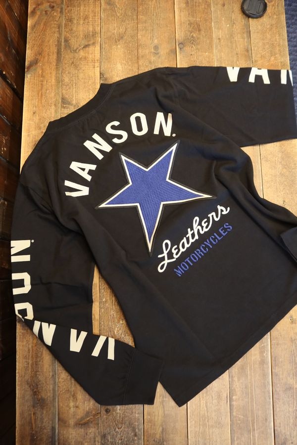 VANSON バンソン NVLT-2508 天竺ロンTee ワンスター刺繍長袖Tシャツ