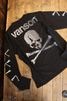 VANSON バンソン　NVLT-2512 天竺ロンTee　スカル刺繍長袖Tシャツ　ブラックB