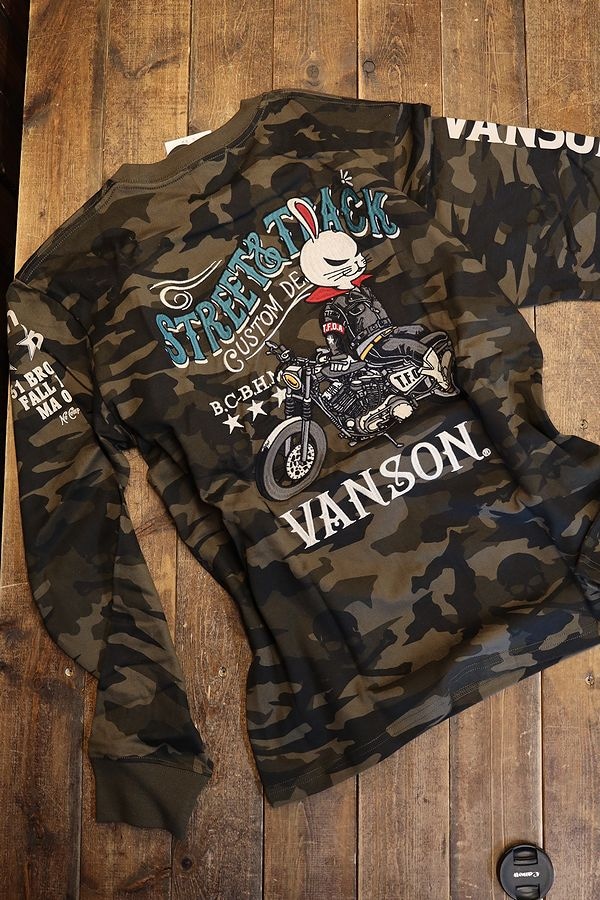 VANSON×CROWS×WORST 武装戦線 コラボ CRV-2506 天竺ロンTee デス