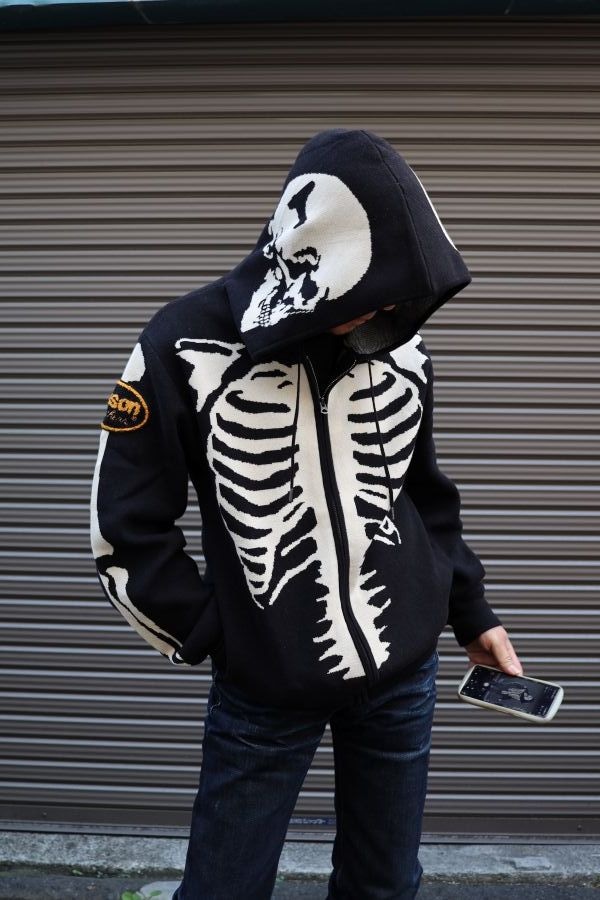 VANSON パーカー VANSON バンソン フライングイーグル 柄 刺繍 裏毛 フルZIP