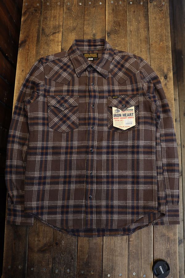 IRON HEART アイアンハート IHSH-431 UHFスラブチェックウエスタン
