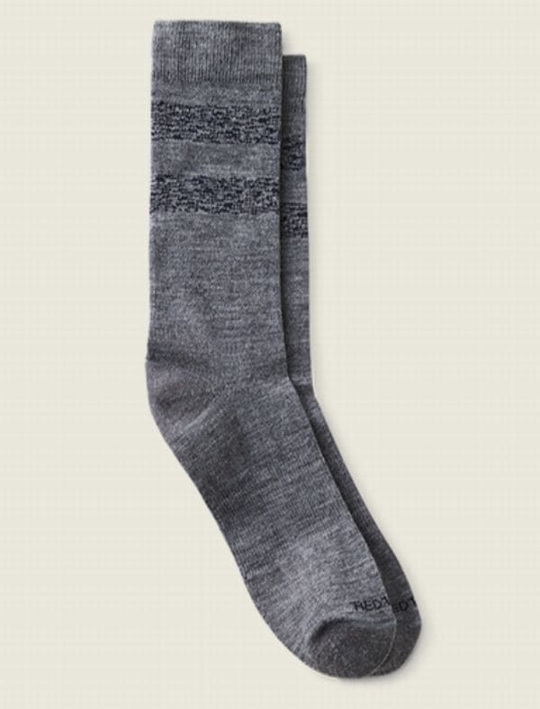RED WING ��åɥ����󥰡�SOCKS    STYLE NO.97677  Wool Blend Striped Crew / Gray ������֥��� ���ȥ饤�ץɥ��롼 / ���졼���֡��ĥ��å���������