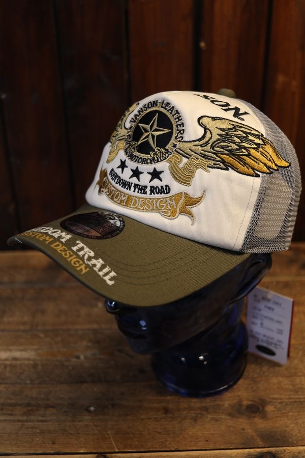 VANSON バンソン NVCP-2601 ツイルメッシュキャップ オリーブ