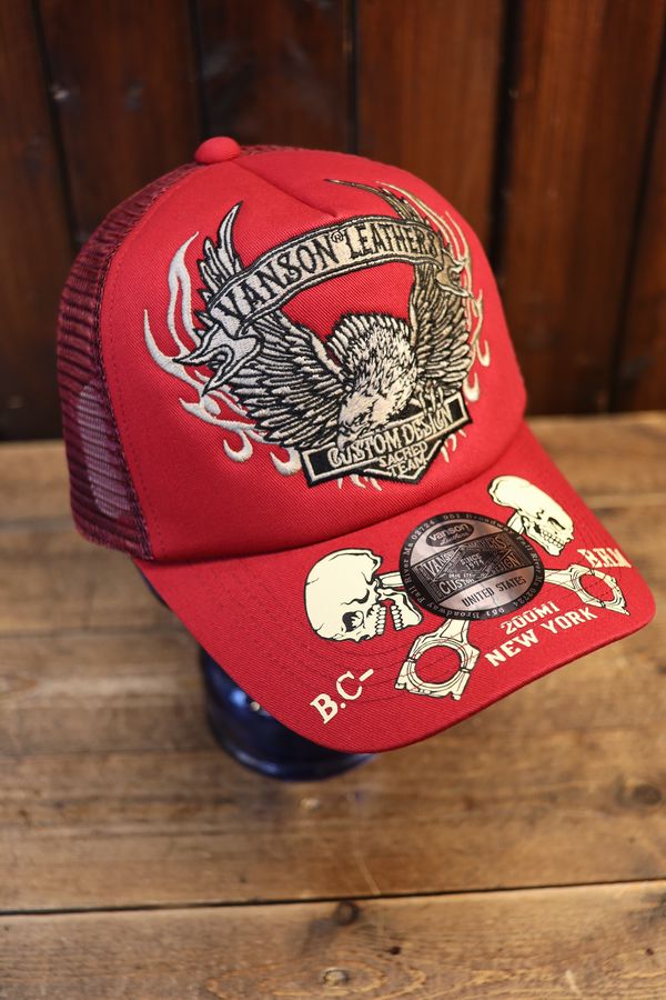 VANSON バンソン NVCP-2603 ツイルメッシュキャップ イーグル Vツイン