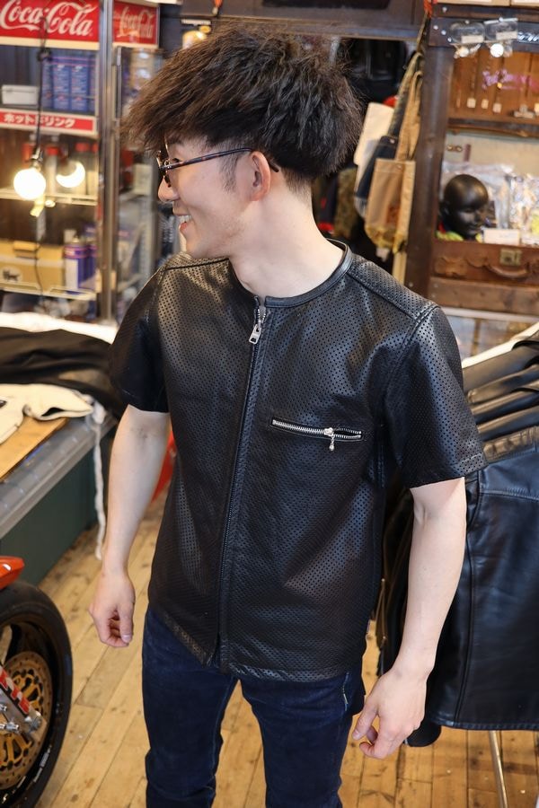 KADOYA(カドヤ) K'S LEATHER&K'S PRODUCT PL-LEATHER TEE パンチング