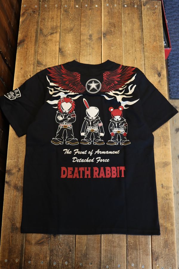 CROWS WORST TFOA デスラビット CRST-2604 天竺半袖Tee 刺繍Tシャツ