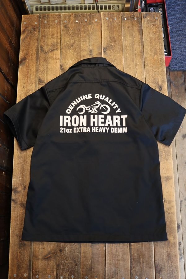 アイアンハート ウォバッシュ ワークシャツ M 美品 IRON HEART 半袖 IRON HEART アイアンハート IHSH-446 T/Cメカニック半袖シャツ