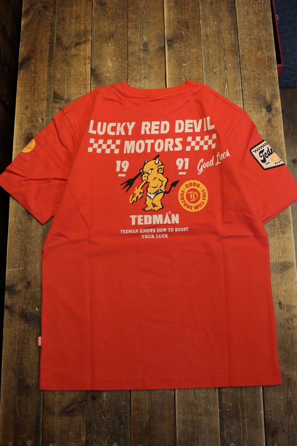 TEDMAN テッドマン エフ商会 tシャツ メンズ 襟付き ポロシャツ エフ商会 TEDMAN テッドマン TDSS-576 ラッキーレッドデビル