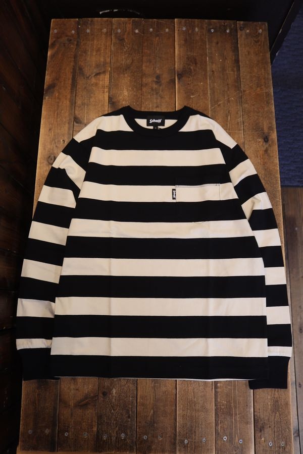 SCHOTT(ショット） 782-5930005 WIDE BORDER L/S T-SHIRT/ワイド
