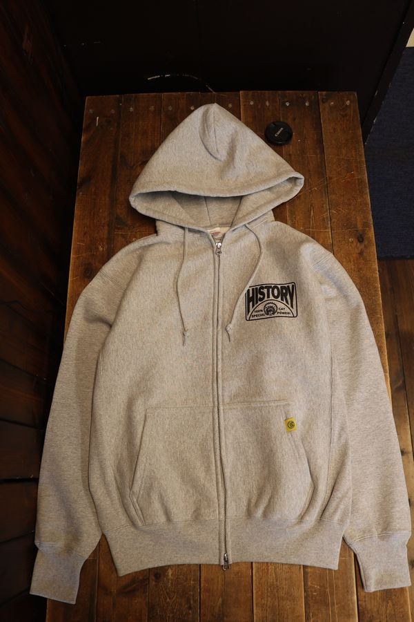 History HRP-02 キャッツのオイル♀Zipパーカー 12ozヘビーウエイトZip