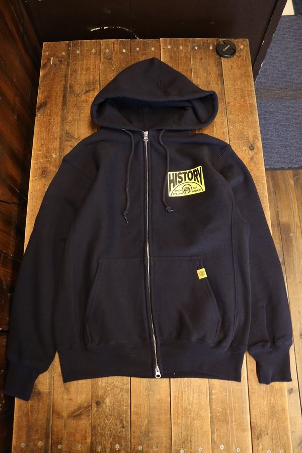 History HRP-02 キャッツのオイル♀Zipパーカー 12ozヘビーウエイトZip