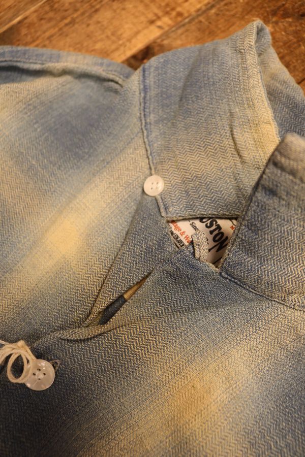 HOUSTON / ヒューストン 41272 INDIGO HB OMBRE CHECK L/S SHIRT