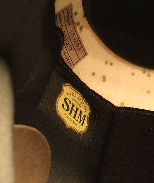 SHM HAND STITCH��Lot-105���ϥ�ɥ��ƥå������⡼�른���åȡ������åȥإ��å� OLIVE GREEN / COCOA LEATHER�����꡼�֥��꡼��/�������쥶��