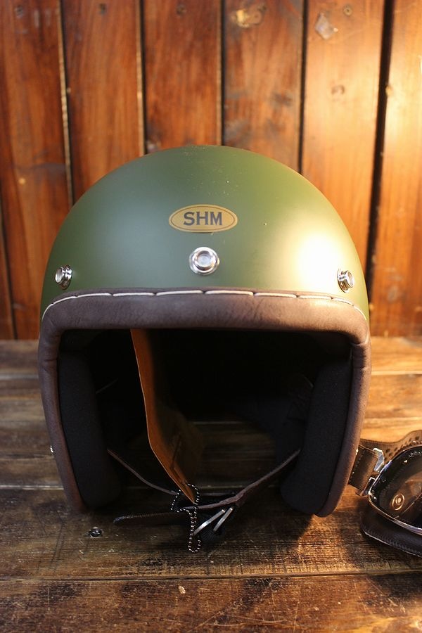 SHM HAND STITCH��Lot-105���ϥ�ɥ��ƥå������⡼�른���åȡ������åȥإ��å� OLIVE GREEN / COCOA LEATHER�����꡼�֥��꡼��/�������쥶��