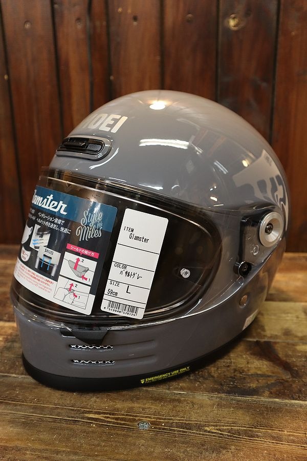 SHOEI Glamster グラムスター　グレー　Lサイズ SHOEI ショウエイ Glamster グラムスター フルフェイス