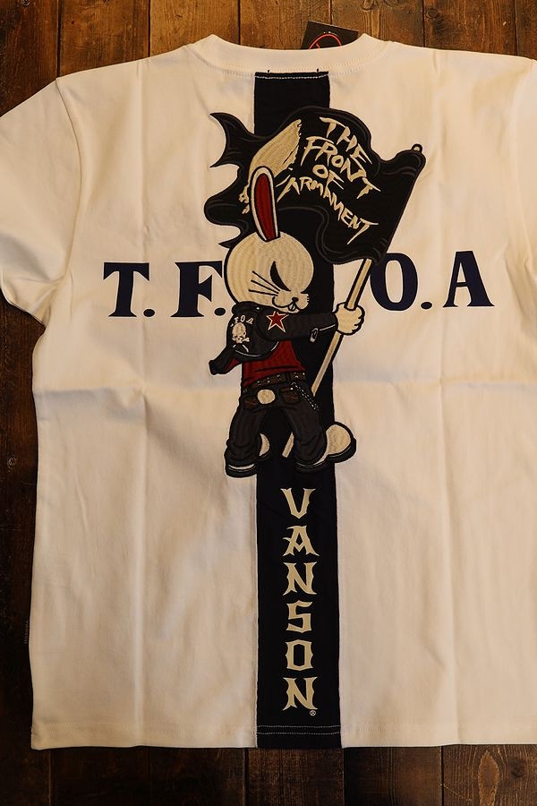 VANSON×CROWS×WORST 武装戦線 コラボ CRV-2306 天竺半袖Tee デス