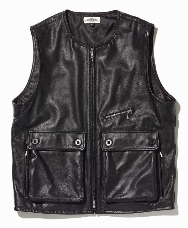 KADOYA レザー ベスト ALTER KEIS（アルタケイス） カドヤ(KADOYA) ALTER KEIS（アルタケイス） HUNTING VEST