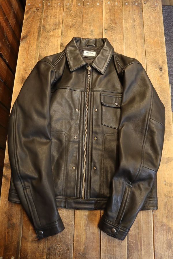 KADOYA KS LEATHER ブラウン レザージャケット L Down Leather Jacket | Kadoya Official Online Shop | DH LEATHER
