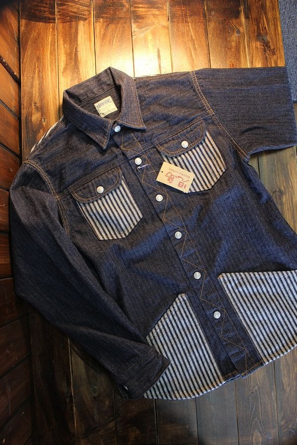 KOJIMA GENES�����祸���󥺡�RNB-2009��4POCKET SHIRT DICE WEAVE DENIM