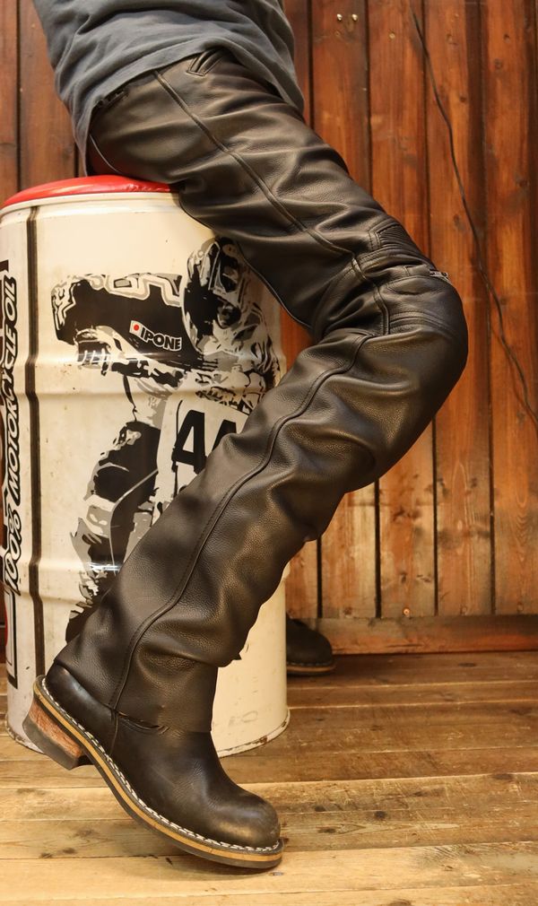 KADOYA�ʥ��ɥ�ˡ�K��S LEATHER��BRAWLER PANTS-2���֥����顼�ѥ�ġ��饤�������ѥ��