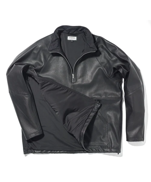 KADOYA(���ɥ�)��K'S LEATHER&K'S PRODUCT��HALF ZIP RIDERS���ϡ��ե��åץ饤���������ץ롡�磻�ɥ��륨�åȡ������ȥ�����֥�å�