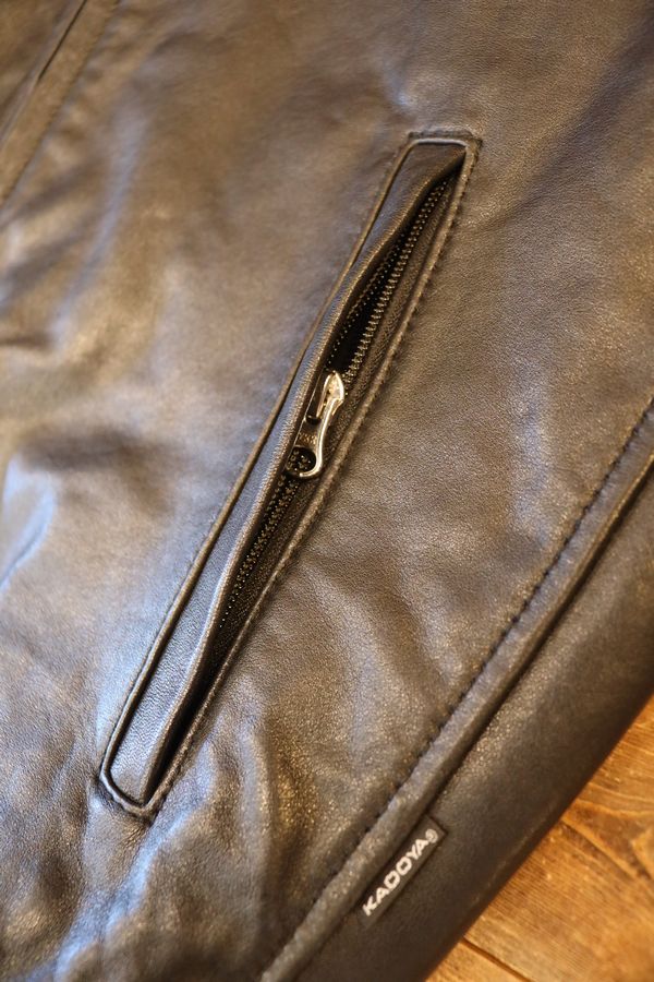 KADOYA(���ɥ�)��K'S LEATHER&K'S PRODUCT��LEATHER JERSEY���쥶�����㡼�����֥�å�/�֥�å�
