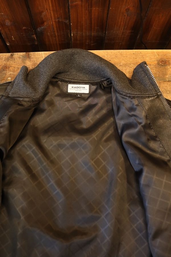KADOYA(���ɥ�)��K'S LEATHER&K'S PRODUCT��LEATHER JERSEY���쥶�����㡼�����֥�å�/�֥�å�