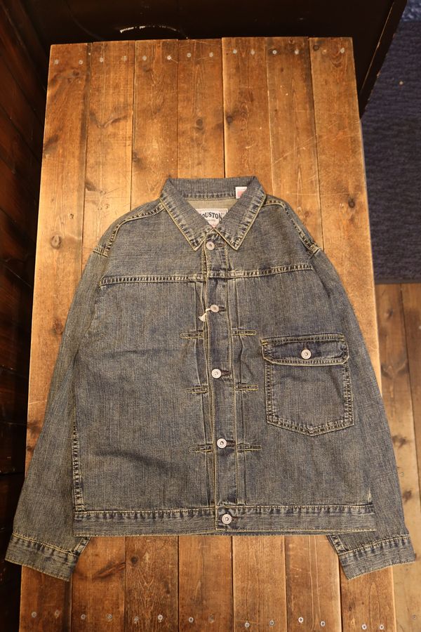 HOUSTON / �ҥ塼���ȥ� 51498 US COTTON DENIM SHIRT JACKET / US���åȥ�ǥ˥ॷ��ĥ��㥱�åȡ�G����󡡥���ǥ���������ơ��������å���