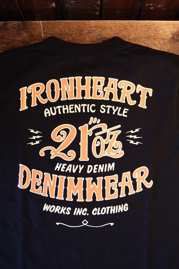 IRON HEART����������ϡ��ȡ�IHT-2603 7.5oz�إӡ��ܥǥ��ץ���T�����(denimwear��)���֥�å�