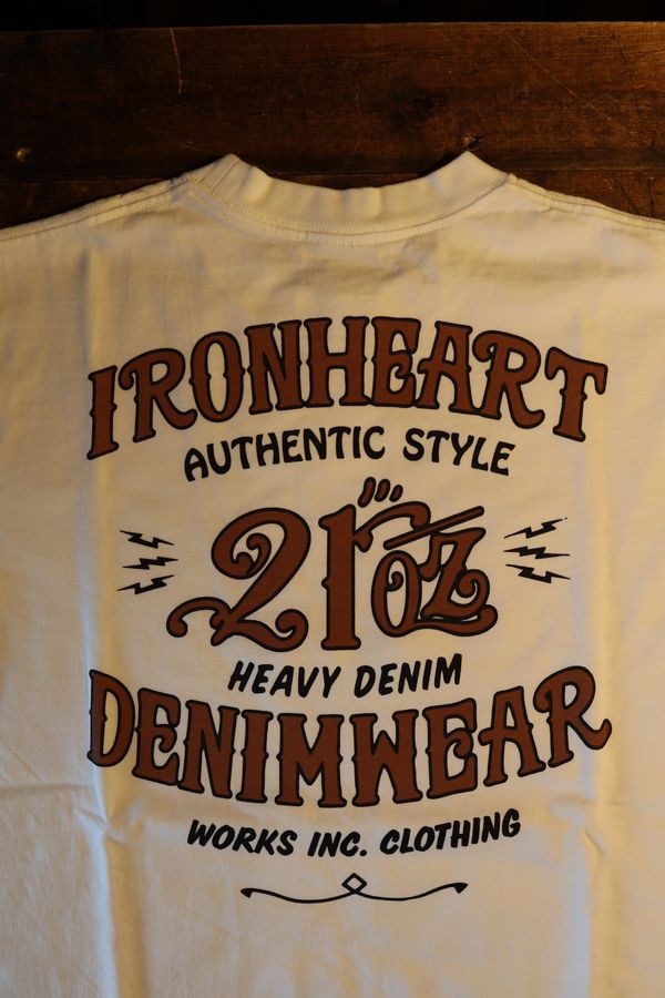 IRON HEART����������ϡ��ȡ�IHT-2603 7.5oz�إӡ��ܥǥ��ץ���T�����(denimwear��)���ۥ磻��