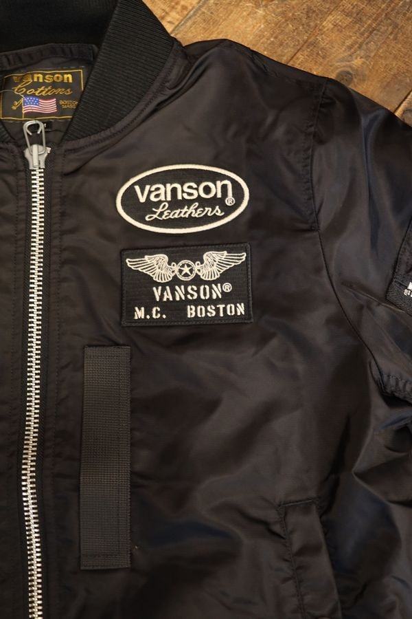 VANSON�Х󥽥�NVJK-2506��MA-1����󥹥������ե饤�ȥ��㥱�åȡ��֥�å�A