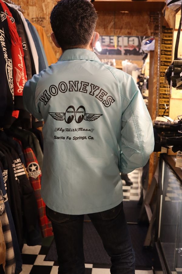 MOONEYES ムーンアイズ OMJ028 COACH JACKET コーチジャケット セージ バイクウェア・用品,ナイロンジャケット,MOONEYES バイクウエア＆アメカジ
