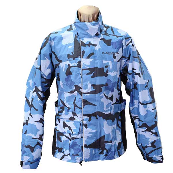 カドヤ　K'S RAIN T-4/ブルー　LL カドヤ(KADOYA) K'S RAIN T-4 レインウェア ブルーカモフラ