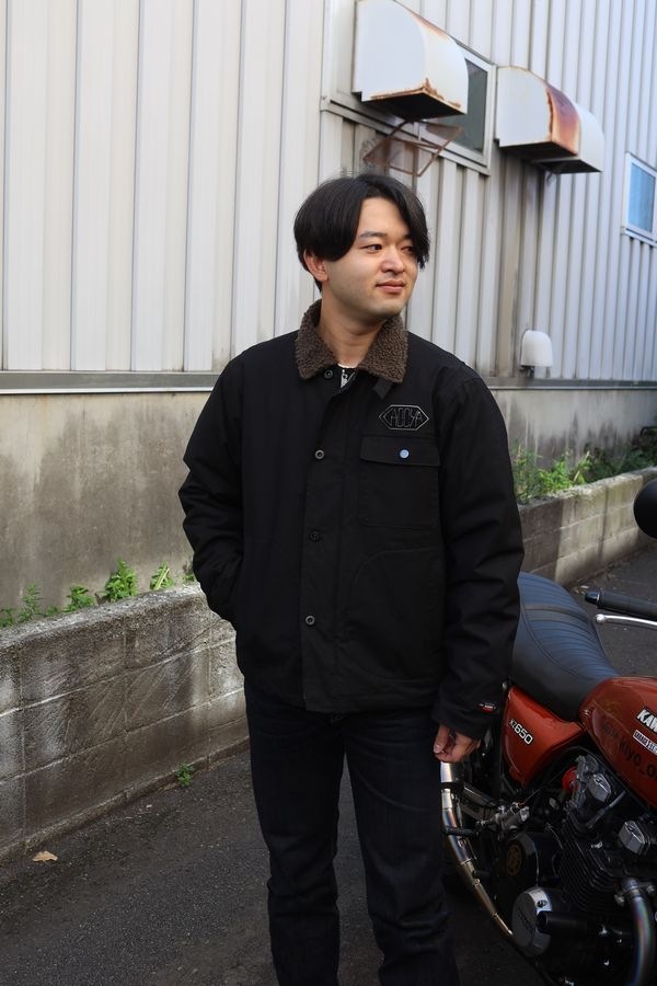 KADOYA(���ɥ�)��K'S LEATHER��K'S PRODUCT��RIDERS DECK JACKET���饤�������ǥå����㥱�åȡ��ɴ���N-1���֥�å�