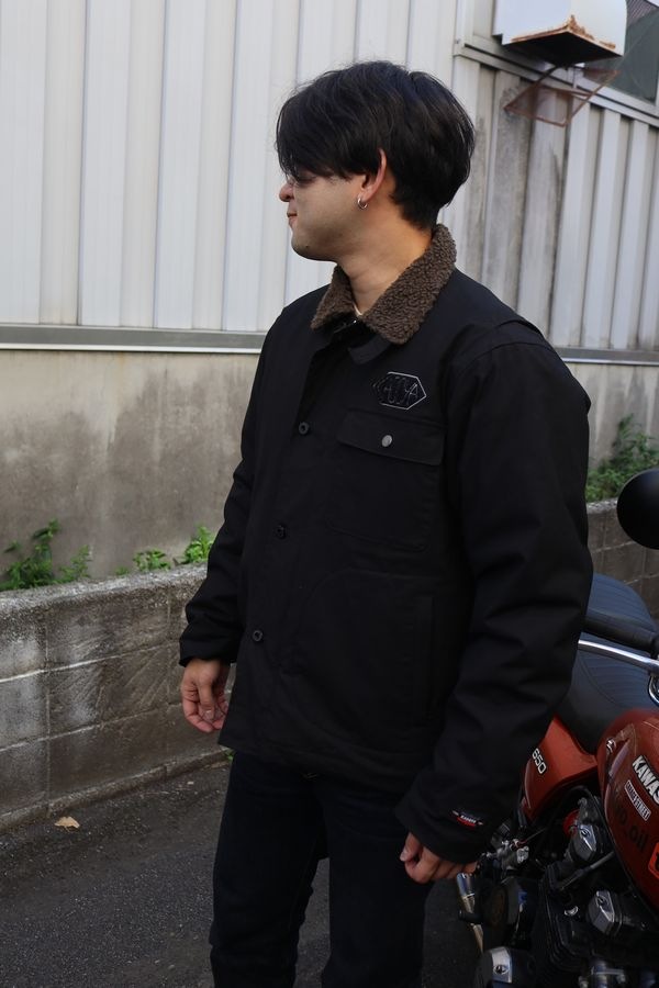 KADOYA(���ɥ�)��K'S LEATHER��K'S PRODUCT��RIDERS DECK JACKET���饤�������ǥå����㥱�åȡ��ɴ���N-1���֥�å�