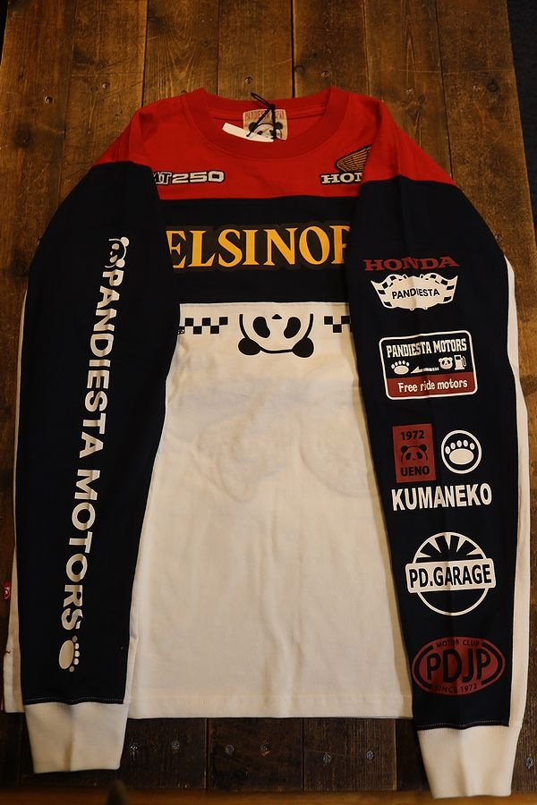 PANDIESTA JAPAN���ѥ�ǥ���������533505 HONDA��PANDIESTA��MT250���륷�Υ�����Tee ���եۥ磻��