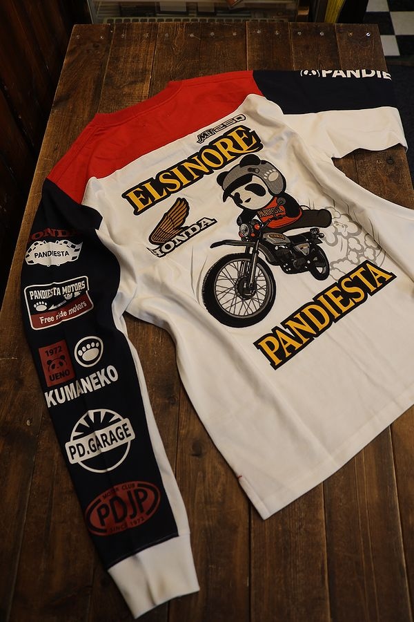 PANDIESTA JAPAN���ѥ�ǥ���������533505 HONDA��PANDIESTA��MT250���륷�Υ�����Tee ���եۥ磻��