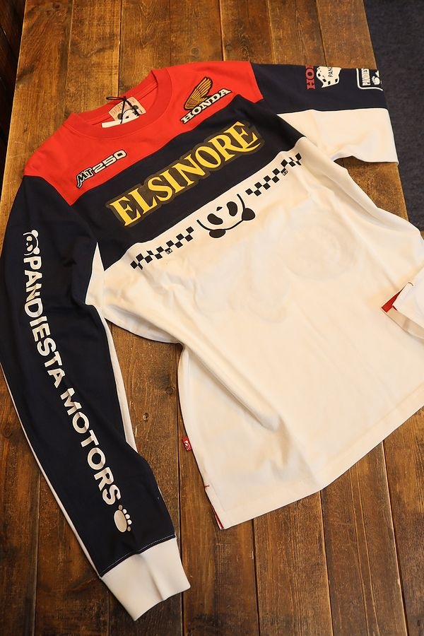 PANDIESTA JAPAN���ѥ�ǥ���������533505 HONDA��PANDIESTA��MT250���륷�Υ�����Tee ���եۥ磻��