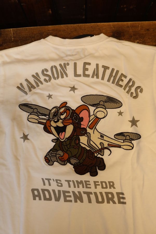 VANSON��Tom and Jerry���ȥ�ȥ����꡼����ܡ���TJV-2517 ŷ��ȾµTee �ɥ������������եۥ磻��