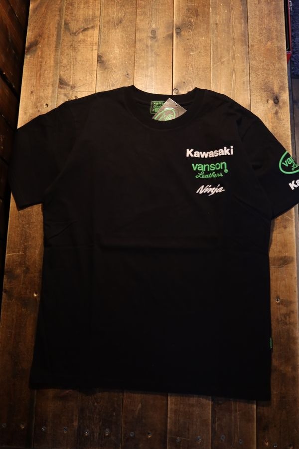 VANSN��KAWASAKI����ܥ졼�����KMV-2602 ŷ��Ⱦµ�ɽ�Tee��Ǧ�ԡ�NINJA���֥�å�