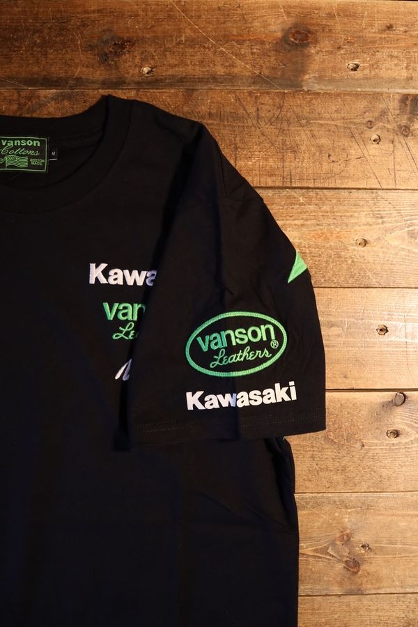 VANSN��KAWASAKI����ܥ졼�����KMV-2602 ŷ��Ⱦµ�ɽ�Tee��Ǧ�ԡ�NINJA���֥�å�