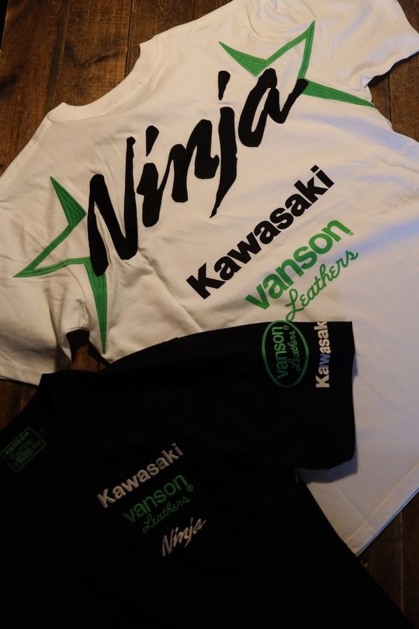 VANSN��KAWASAKI����ܥ졼�����KMV-2602 ŷ��Ⱦµ�ɽ�Tee��Ǧ�ԡ�NINJA���֥�å�