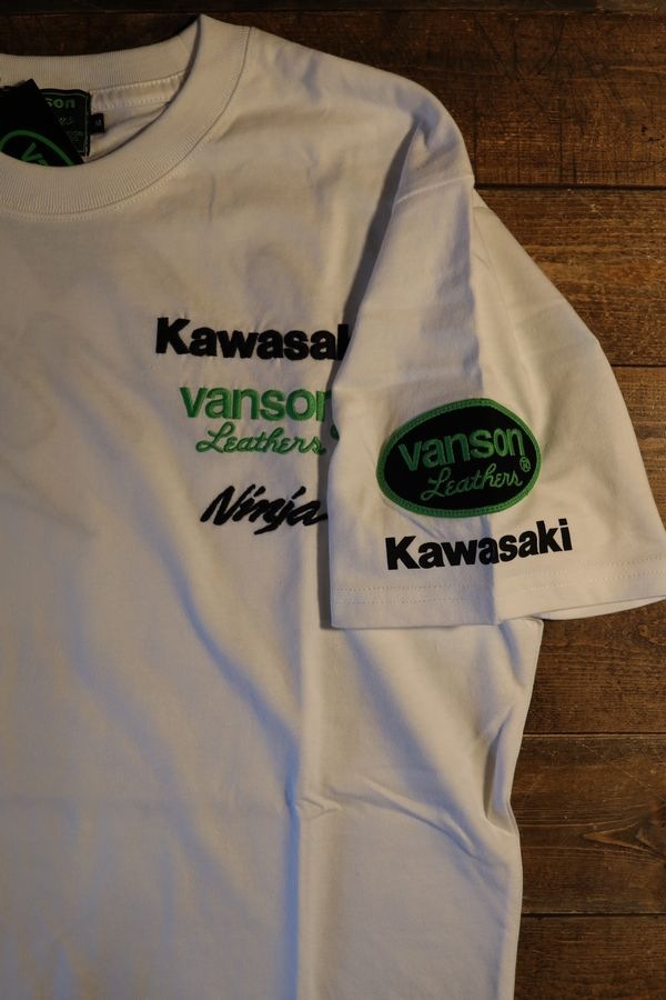 VANSN��KAWASAKI����ܥ졼�����KMV-2602 ŷ��Ⱦµ�ɽ�Tee��Ǧ�ԡ�NINJA�����եۥ磻��
