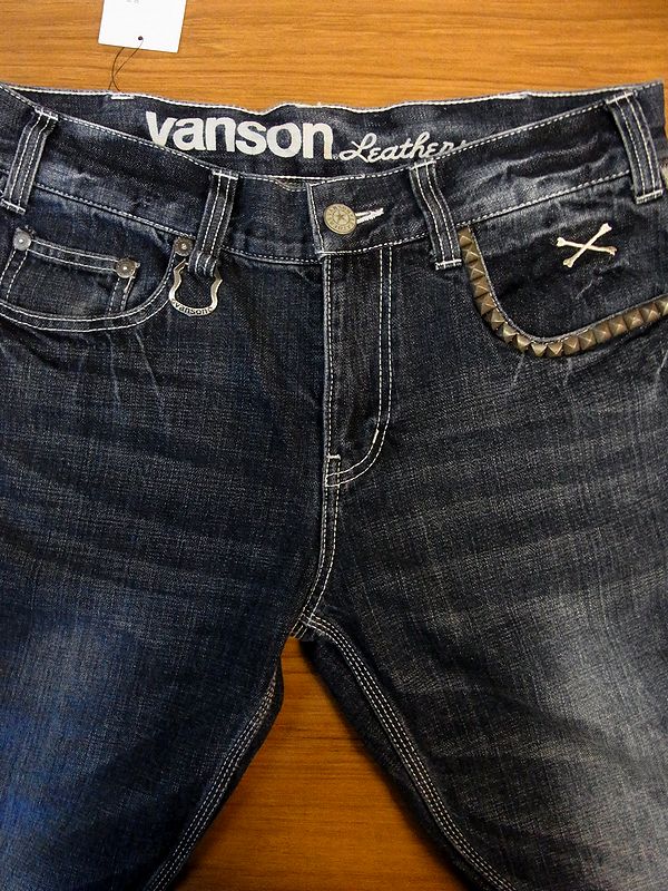 VANSON バンソン デニムジーンズ パンツ ボトムス スカル 刺繍 sp-b-8a ...